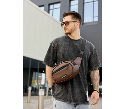 Сумка через плече бананка Sambag Flex шоколад