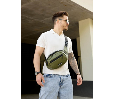 Сумка через плече бананка Sambag Flex хакі