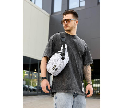 Сумка через плече бананка Sambag Flex Pro принт "Square"