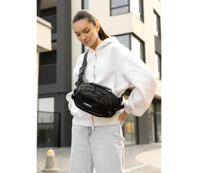 Жіноча сумка через плече бананка Sambag Flex Pro чорна