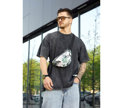 Сумка на пояс бананка Sambag Urban SKHm принт "Leaves"
