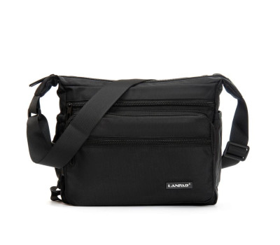 Сумка Мужская На Плечо нейлон Lanpad 8659 black почтальон