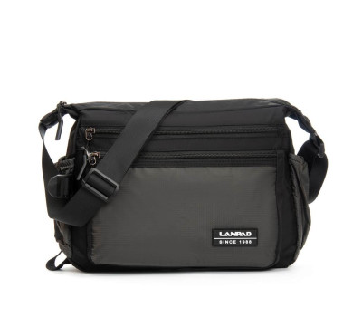 Сумка Чоловіча на плече нейлон Lanpad 82012 grey почтальон