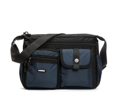 Сумка Чоловіча на плече нейлон Lanpad 26001 blue почтальон