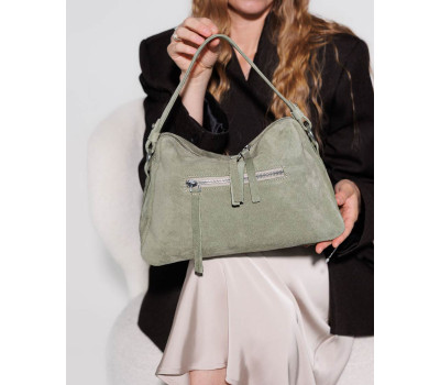 Жіноча шкіряна сумка «Фрея» фісташкова WeLassie