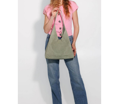 Жіноча шкіряна сумка «Мэл» світло оливкова WeLassie