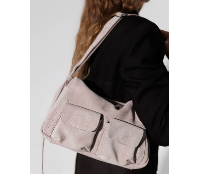 Жіноча шкіряна сумка «Отем» бежева WeLassie