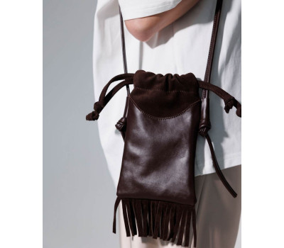 Шкіряна жіноча сумка «Рэй» шоколадна WeLassie