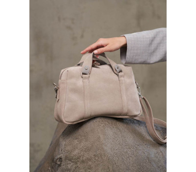 Жіноча шкіряна сумка «Меланія» бежева WeLassie