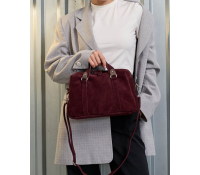 Жіноча шкіряна сумка «Меланія» бордова WeLassie