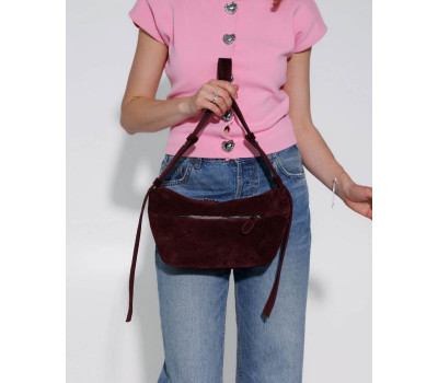Жіноча шкіряна сумка «Сицилия» бордова WeLassie