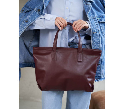 Жіноча шкіряна сумка «Бенита» бордова WeLassie