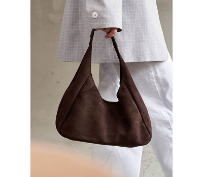 Жіноча шкіряна сумка «Кей» шоколадна WeLassie