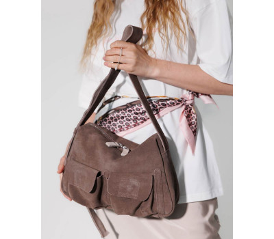 Жіноча шкіряна сумка «Отем» капучино WeLassie