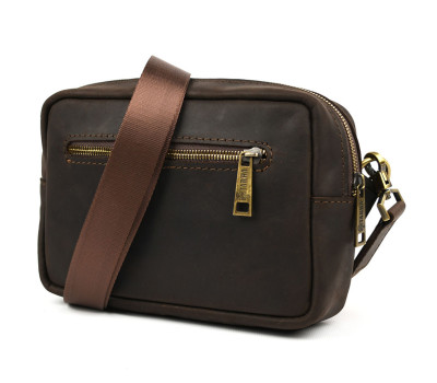 Шкіряна сумка через плече RC-7312-4lx TARWA коричневий крейзі хорс