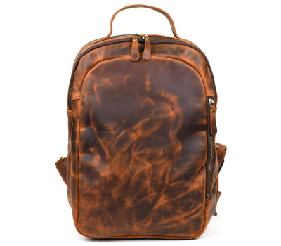 Рюкзак з нубуку, ексклюзивна модель, вінтажний коричневий колір