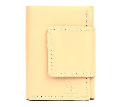 Портмоне шкіряне, глянець, біж Grande Pelle 504243