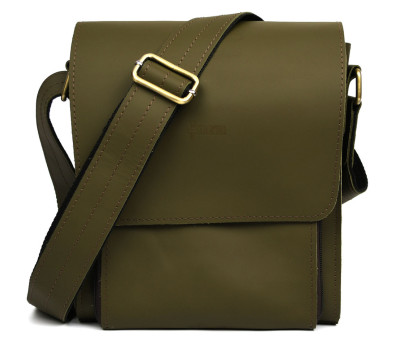 Чоловічі шкіряні сумки через плече ZE-3027-3md TARWA зелений кайзер