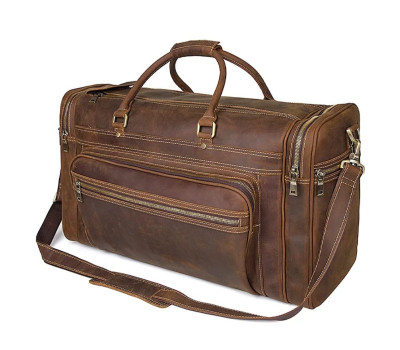 Ексклюзивна дорожня сумка для чоловіків із натуральної шкіри John McDee JD7317LR