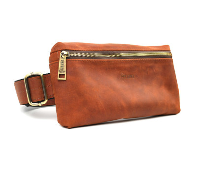 Напоїсна сумка з натуральної шкіри крейзі RB-1818-3md TARWA коньяк