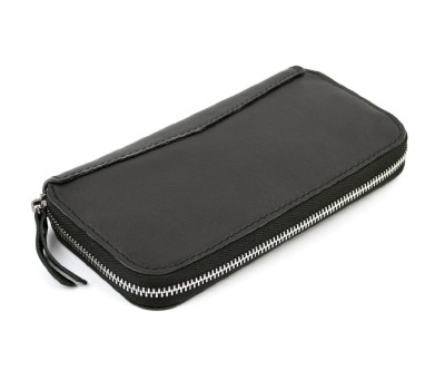 Чоловічий шкіряний клатч гаманець TARWA GA-711-3md чорна Наппа