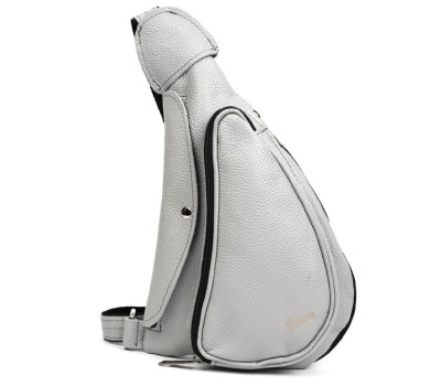 Слінг із натуральної сірої шкіри на одне плече FJ-3026-3md TARWA