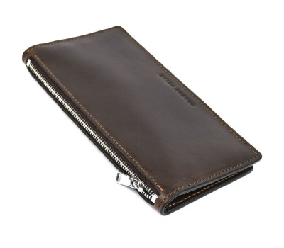 Гаманець клатч чоловічий шкіряний на блискавці Grande Pelle 520620