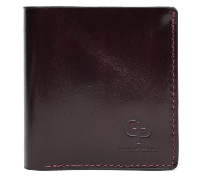 Портмоне Lettera з монетницею, бордовий Алькор Grande Pelle 537361