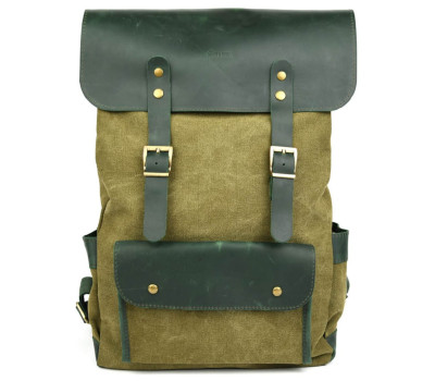 Рюкзак для ноутбука з канвас та крейзі хорс REH-9001-4lx бренду TARWA