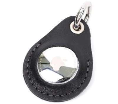 Шкіряний чохол тримач для Apple AirTag чорний Grande Pelle 463610