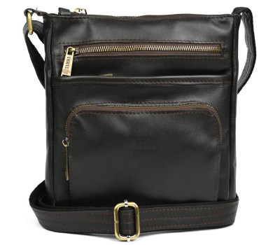 Чоловічі шкіряні сумки месенджер GC-1303-3md TARWA з кишенею