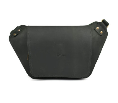 Шкіряна бананка напоясна зелена матова шкіра RE-8127-3md TARWA