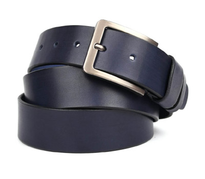 Ремінь шкіряний синій 40мм чоловічий "Оксфорд" Limary sk400310