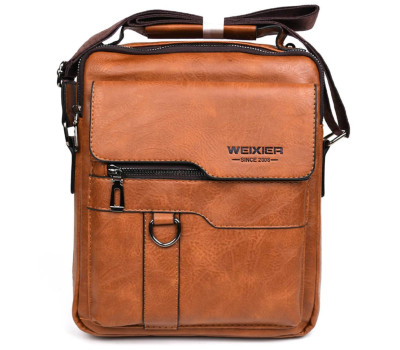 Чоловіча шкіряна сумка зі штучної шкіри Weixier