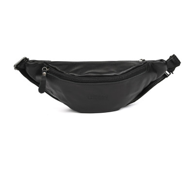 Шкіряна сумка на пояс бананка LIMARY Lim-035GA чорна