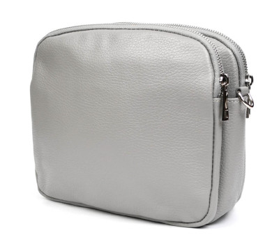 Шкіряна жіноча сумка Virginia Conti Italy - VC02807grey сірий