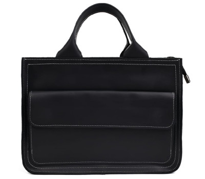 Сумка портфель шкіряна для документів ноутбука LIMARY lim-380RA чорна