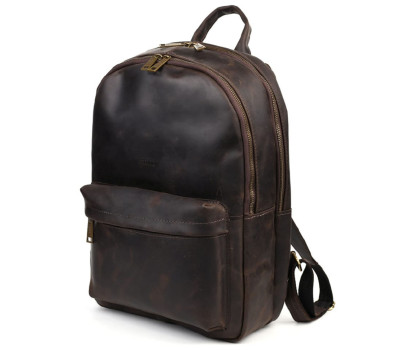 Чоловічий шкіряний рюкзак TARWA RC-7273-3md коричневий крейзі хорс