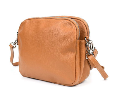 Шкіряна жіноча сумка Virginia Conti Italy - VC02807cognac коньячна