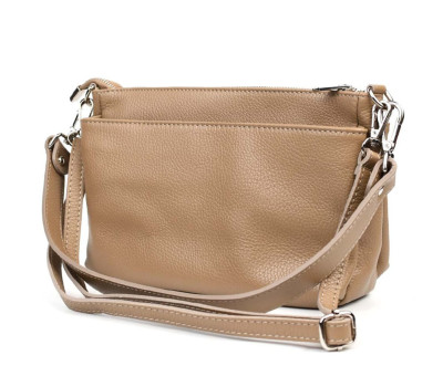 Шкіряна жіноча сумка Virginia Conti Italy - 01638_taup