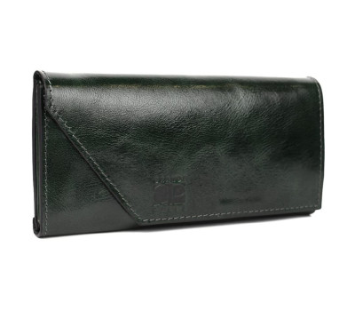 Жіноче портмоне велике Festa зелений Grande Pelle 513391