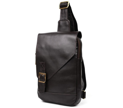 Чоловічий шкіряний рюкзак слінг GX-6403-4lx TARWA коричневий
