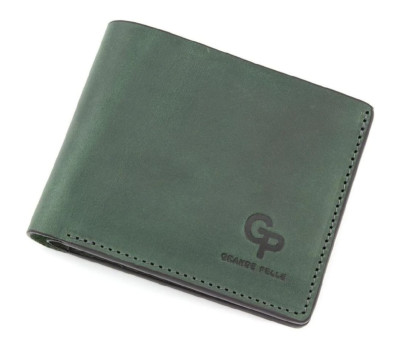 Портмоне чоловіче шкіряне Grande Pelle 505191 зелене