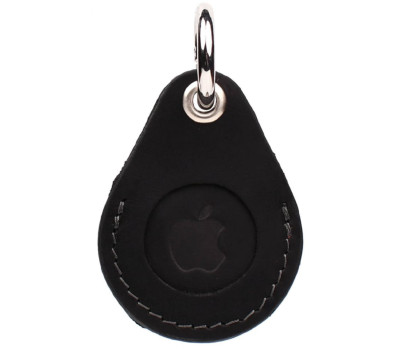 Шкіряний чохол тримач для Apple AirTag чорний Grande Pelle 463110