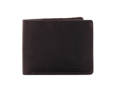 Шкіряне портмоне Grande Pelle 506120 чоловіче подвійного додавання (біфолд)