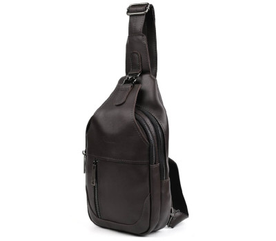 Модний рюкзак слінг моношлейка з натуральної шкіри шкіри TARWA GC-4004-3md