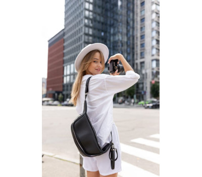 Сумка бананка для фотоапарата шкіряна TARWA 1313 (FA-1313-4lx) чорний флотар