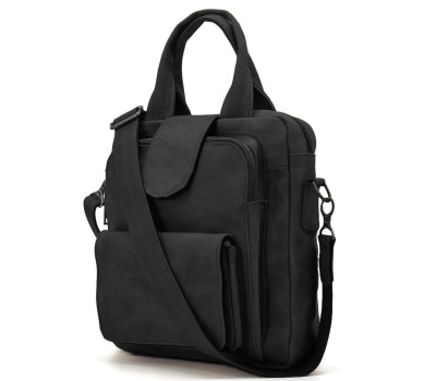 Вертикальна чоловіча сумка RA-7266-3md TARWA чорний крейзі хорс