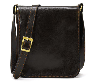 Стильний шкіряний чоловічий планшет через плече Firenze коричневий HB9109mC