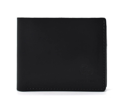 Чоловіче шкіряне портмоне чорне матове Grande Pelle 508110